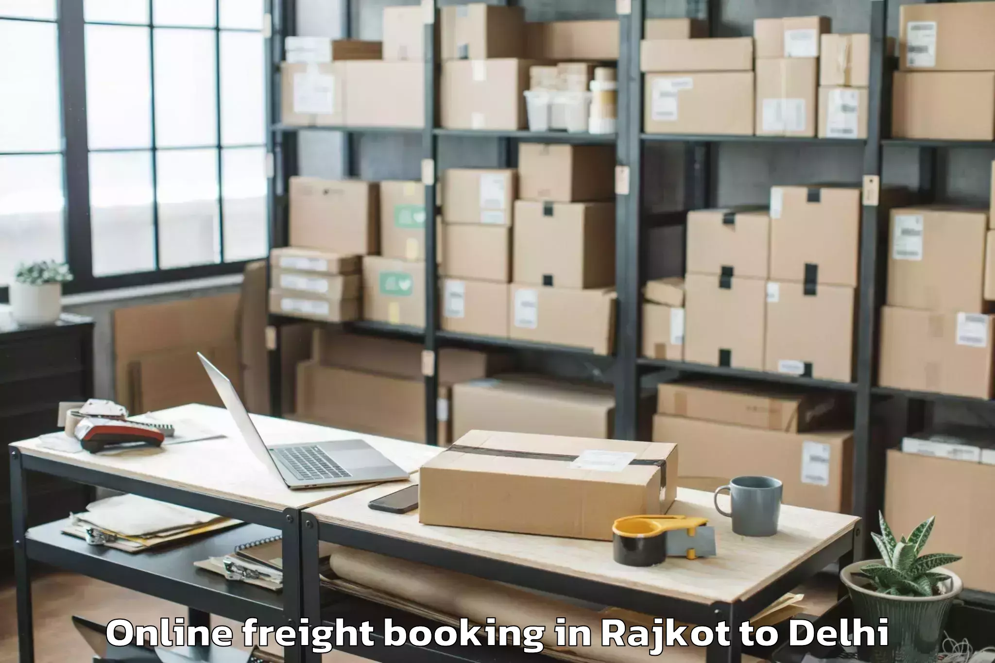 Book Rajkot to Hauz Khas Online Freight Booking